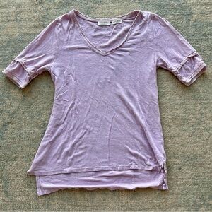 Lavender V-Neck Women's Top